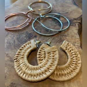 4 pairs Big Hoop Earrings for Women